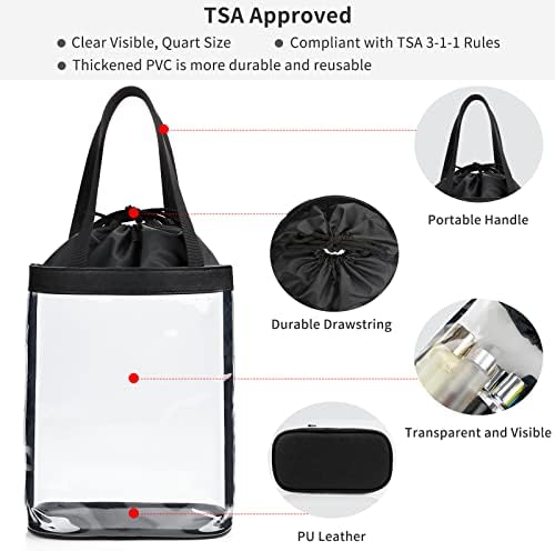 Clear Toiletry Bag, Travel Toiletry Bag for Women TSA Approved Toiletry Bag - Image 4