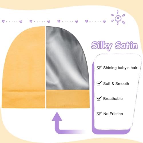 6 Pcs Satin Lined Baby Beanie Newborn - Image 3