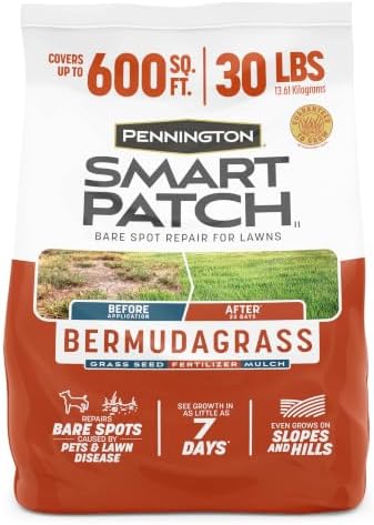 Pennington Smart Patch Bermudagrass Mix, Bermuda Grass Seed, 30 lb by Pennington