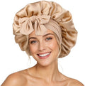 Silk Bonnet for Sleeping Satin Hair Bonnet Double Layer Adjustable Sleep Cap with Elastic Tie Band by BESTCHOICEFORYOU%EF%BC%81