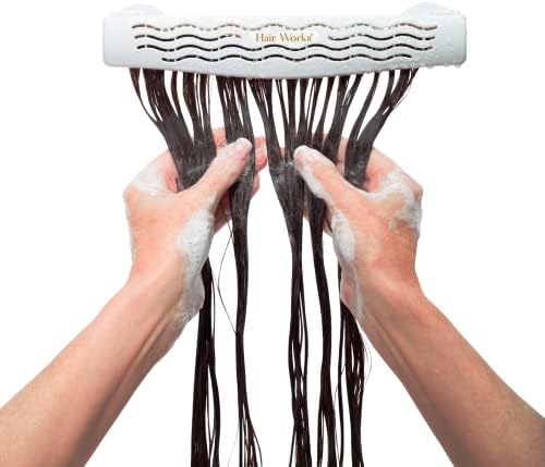 Hair Works 4-in-1 Hair Extension Style Caddy - Lightweight, Waterproof and Portable, This Hair Extension Holder Is Designed To Securely Hold Your Extensions While You Wash, Style, Pack and Store Them - Image 4