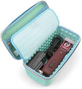 CASEMATIX Clipper Case Holds Clippers, Hair Buzzers, Trimmers, T Finisher Liner - Barber Travel Case For Stylist, Hairstylist and Salon Hair Cutting Supplies, Turquoise by CASEMATIX
