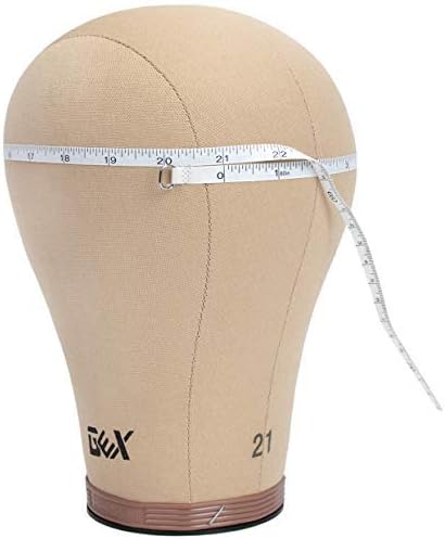 GEXWORLDWIDE GEX 20"-24" Cork Canvas Block Head Mannequin Head Wig Display Styling Head With Mount Hole (Light Brown, 20") - Image 2