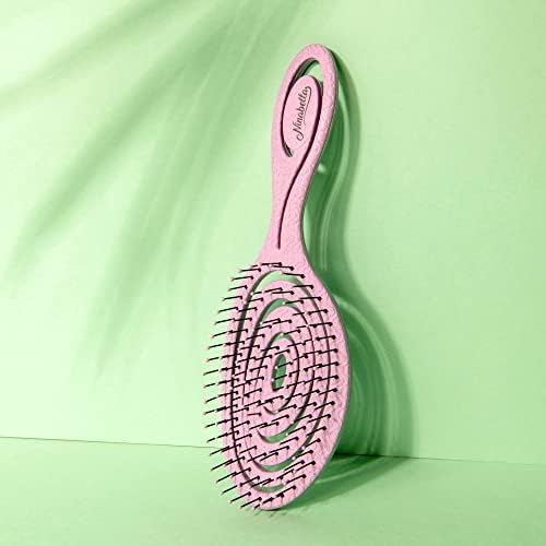 Ninabella Detangler Brush - No Tangle Hair Brush for Women, Fine, Thick and Long Hair - Hairbrush for Wet and Dry Hair, Gentle on the Scalp - Pink - Image 5