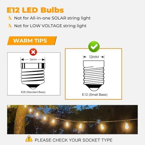 GvvooHome 90 Pack ST38 Replacement Bulbs for Outdoor String Lights, 2700K - Image 3