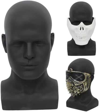 Male Mannequin Head Professional PVC Manikin Head for Display Wigs Hats Headphone Mask Sunglasses Scarf Jewelry Display Stand (Black) by ProfessionMaleMannequinHead