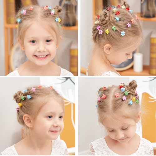 choicbaby 80PCS Baby Hair Clips for Girls 16 Different Variety of Colors Cute Baby Hair Accessories Mini Flower Hair Clip for Infant Fine Hair - Image 2