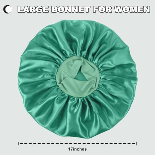 Extra Large Satin Bonnet Hair Cap, 17inches Silk Bonnet for Sleeping - Image 6