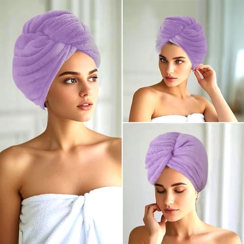Microfiber Hair Drying Towel Wrap,Hair Turbans Towel for Wet Hair - Image 6