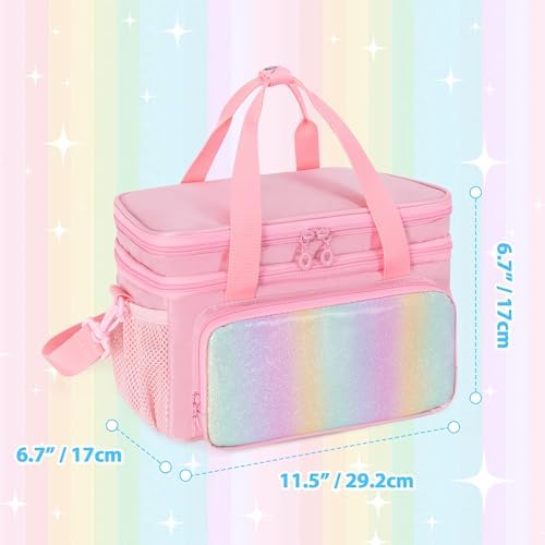 Hair Bow Organizer Baby Girls, Double Layer Hair Accessories Storage Bag - Image 6