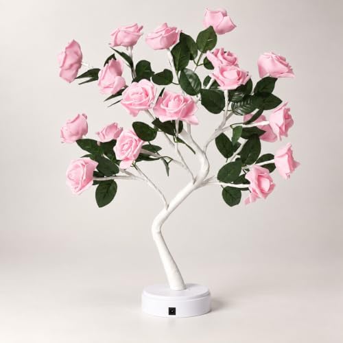 Rose Tree Lamp,Tabletop Decoration,Bonsai Light Tree for Rooms - Image 3