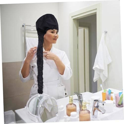 2pcs Portable Heated Hair Dryer Cap for Deep Conditioning Black - Image 6