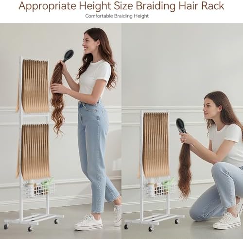 Braiding Hair Rack White Braid Rack 2-Sided, 286 Pegs - Image 4