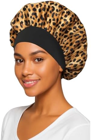 Satin Bonnet – Sleep Bonnet for Women and Men Curly Hair, Braids, and Natural Hairstyles (1pck) by EssentialAura
