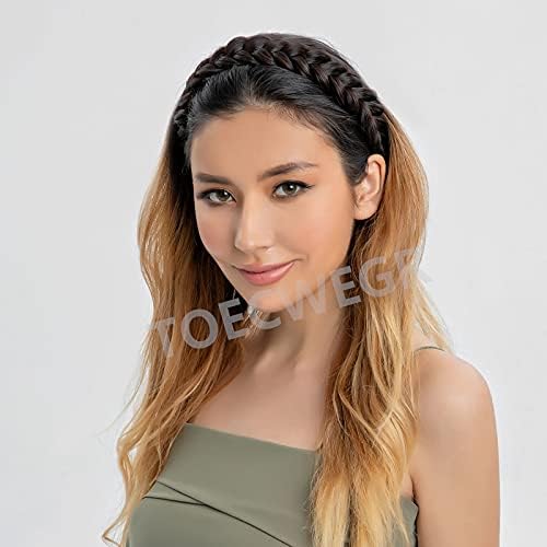 Synthetic Hair Braided Headband Classic Wide Strands Wedding Disorderly Fluffy Braids Wig Band Women Beauty Accessory - Image 5