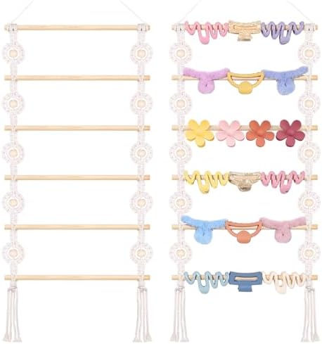 SNOWSTAR Macrame Hair Claw Clip Organizer,Hanging Hair Clip Holder and Storage for Women Girls,Claw Clip Hanger Home Decor for Wall,Door,Closet by WelcometoSNOWSTAR