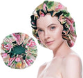 Silk Bonnet for Sleeping Satin Bonnets Double Layer Reversible Hair Cap Bonnet for Women Long Curly Braid Hair (Floral 3) by BeutyMe