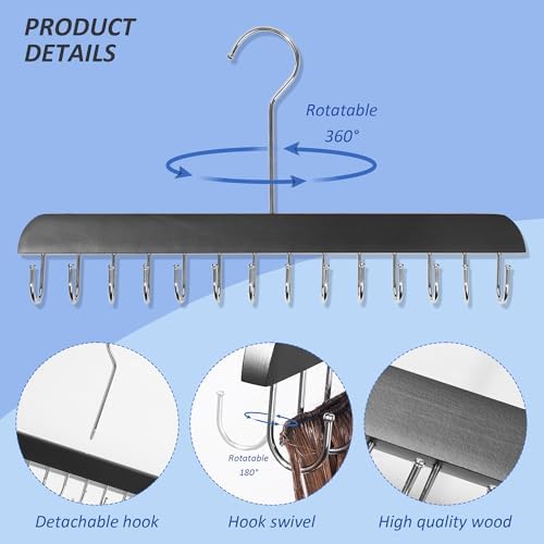 Hair Extension Holder with Clear Dustproof Bag, 14 Hooks Weft Rack - Image 3