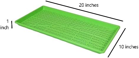 SUNPACK 10" x 20" Heavy Duty Mesh Plastic Seed Starting Tray, Green, 1" (Pack of 30) - Ensures Water Drainage and Aeration, Perfect for Greenhouses or Indoor Gardening - Image 4