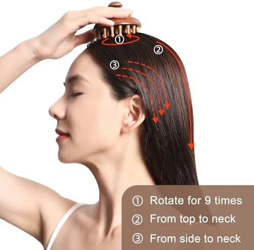 Wooden Scalp Massager for Hair Growth｜Full Body Massage Tool - Image 4