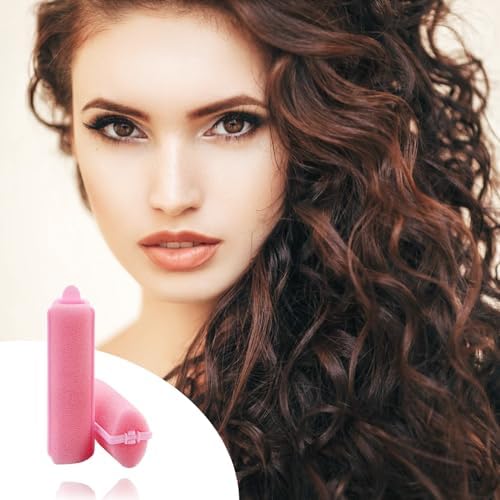 44 Pcs 0.59 Inch Foam Hair Roller Set with Rat Tail Combs, Pink Black - Image 2
