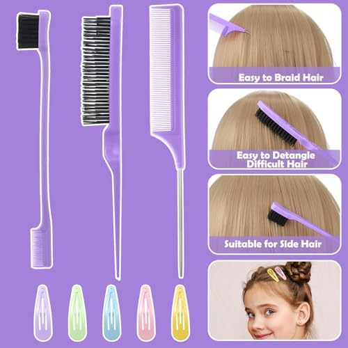 36 Colors Hair Rubber Bands for Hair, 2500 Pcs Elastic Hair Bands with 11 Hair Styling Tools, Colorful Elastic Hair Ties Toddler Hair Accessories for Girls Kids - Image 5