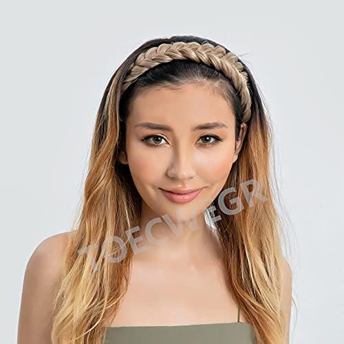 Synthetic Hair Braided Headband Classic Wide Strands Wedding Disorderly Fluffy Braids Wig Band Women Beauty Accessory - Image 5