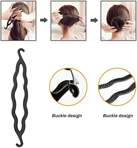 Hair Styling Set - DIY Braiding Accessories, Magic Fast Spiral Hair Braid Tool for Women and Girls (Black) - Image 3
