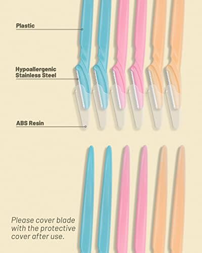 MoHern Dermaplane Razor, Face Razors for Women and Men, Multipurpose Eyebrow Razor, Dermaplaning Tool for Face by MoHern, Multi-Color (120 Pcs) - Image 4