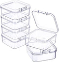 Jetec 6 Pieces Small Clear Plastic Storage Box, 1.7 x 1.7 x 0.8 Inch by Jetec