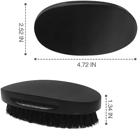 360 Curved Medium Wave Brush with Firm Boar Bristles for Cultivating Waves, Wolfing and Beards - Great Gift for Men - Image 2