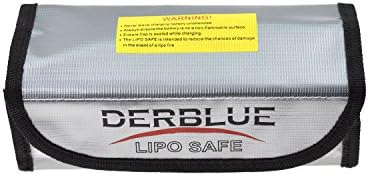 DerBlue 2pcs Fireproof Explosionproof Lipo Battery Safe Bag Lipo Battery Guard Safe Bag（185x75x60mm） - Image 3