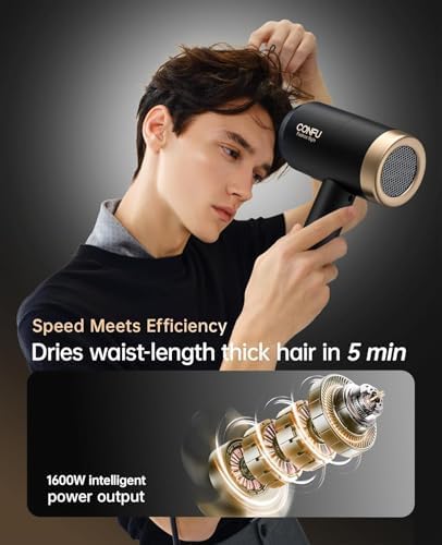 Hair Dryer, CONFU Blow Dryer with Diffuser, 21000PRM Professional Hairdryer - Image 2