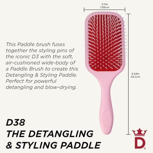 Denman Power Paddle Hair Brush for Quick and Convenient Detangling, Blow Drying and Styling - Combination of D3 Styling Pens & Paddle Brush - For Men and Women P038 - Image 2
