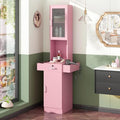 RESHABLE Salon Station for Hair Stylist,Hair Styling Storage Cabinet,Pink by RESHABLE