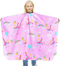 Kids Haircut Cape Waterproof Barber Cape Cover, Unicorn Hair Cutting Cape for Girls with Adjustable Snap Closure (Unicorn) by PAMAID
