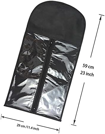 2 Pcs Hair Extensions Storage Bag with Hanger Portable Wig Storage Bags Hair Extension Holder for Multiple Wigs (Black) - Image 3