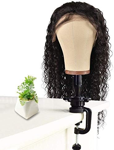 22inch Cork Canvas Block Head Mannequin Head Wig Display Styling Head - Image 5
