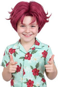 PUREHAIR Kids Short Hot Pink Wig with Tattoos for Boys Costume by PUREHAIRDIRECT