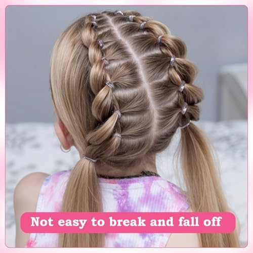 BESARME Clear Hair Rubber Bands Set, 1500 Pcs with 8 Styling Tools - Image 6