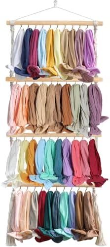 ALinmo Headband Holder Head Bands Organizer for Girls, Baby Headbands Hair Accessories Organizer Storage Wall Hanging Decor for Nursery Toddler Girls Room - Image 7