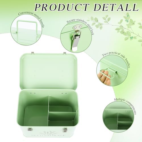 20 Slots Seed Storage Box with 3 Dividers, Metal Seed Storage Organizer Saving Box, Seeds Packet Container, Professional All-in-one Kit with 20 Seeds Envelopes and 60 Label Stickers - Image 4