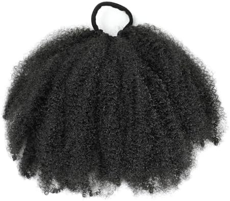 Afro Puff Bun 8Inch 4B/4C Kinky Curly Natural Hairstyle For Black Women - Image 2