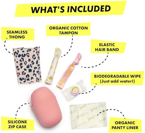 Bonks GoGo Kit - Emergency Period Kit - Portable Menstrual Pouch for Women & Teens - Essential Women's Travel Kit - Includes Tampon, Pantyliner, Underwear & More - Female Hygiene Care - Image 3