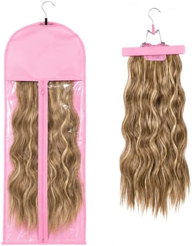 Extra Long Hair Extension Holder Wig Storage Bag with Hanger Hairpieces Ponytail Bundles and Hair Piece Storage by Unknown
