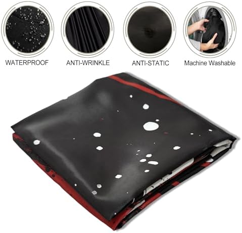 Barber Capes for Men Hair Cutting Capes with Snaps Salon Capes for Stylists Waterproof Hairdresser Gown Cape- 63”× 56”(Red) - Image 4