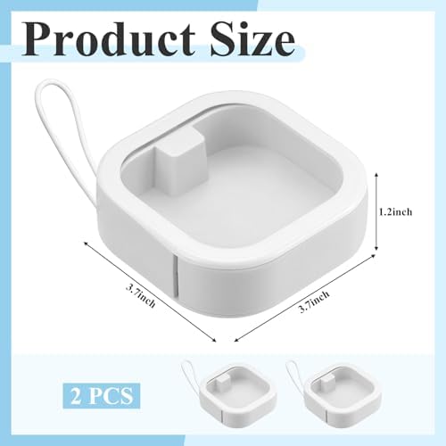 Kathfly 2 Pack Hair Tie Organizer Portable Hairband Holder Portable Hair Accessories Organizer Hanging Storage Container for Cotton Swab Bobby Pin Small Items on Desktop(White) - Image 2