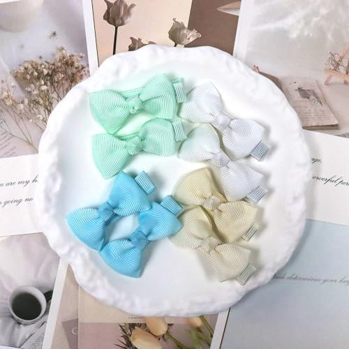 Baby Hair Clips 60 Pieces 30 Colors in Pairs Baby Girls Fully Lined Bows Hair Pins Tiny 2" Hair Bows Alligator Clips for Girls Infants Toddlers - Image 5