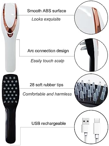 Winyoung Scalp Massager, Electric Scalp Massage Brush, Hair Massage Brush, Electric Head Scratcher, Massage Comb with Soft Rubber - Image 6