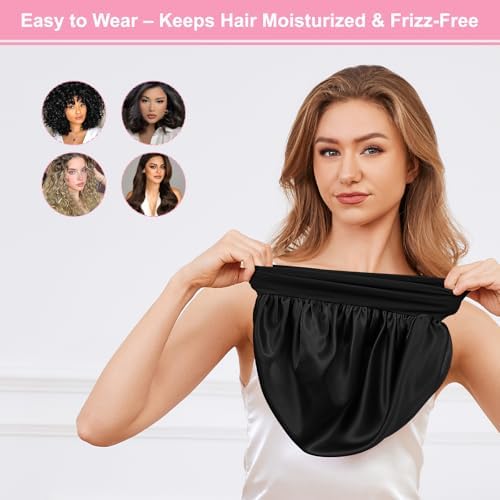 ZHENSILK 3PCS Silk Sleep Bonnet for Women, Large Satin Hair Caps with Elastic Band for Curly Hair and Frizz Control - Image 4